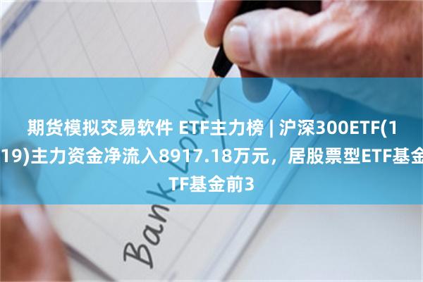 期货模拟交易软件 ETF主力榜 | 沪深300ETF(159919)主力资金净流入8917.18万元，居股票型ETF基金前3