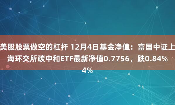 美股股票做空的杠杆 12月4日基金净值：富国中证上海环交所碳中和ETF最新净值0.7756，跌0.84%