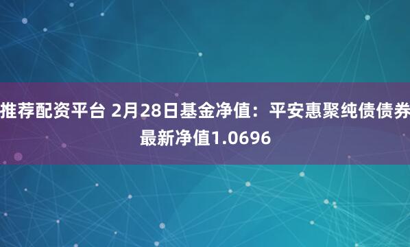 推荐配资平台 2月28日基金净值：平安惠聚纯债债券最新净值1.0696